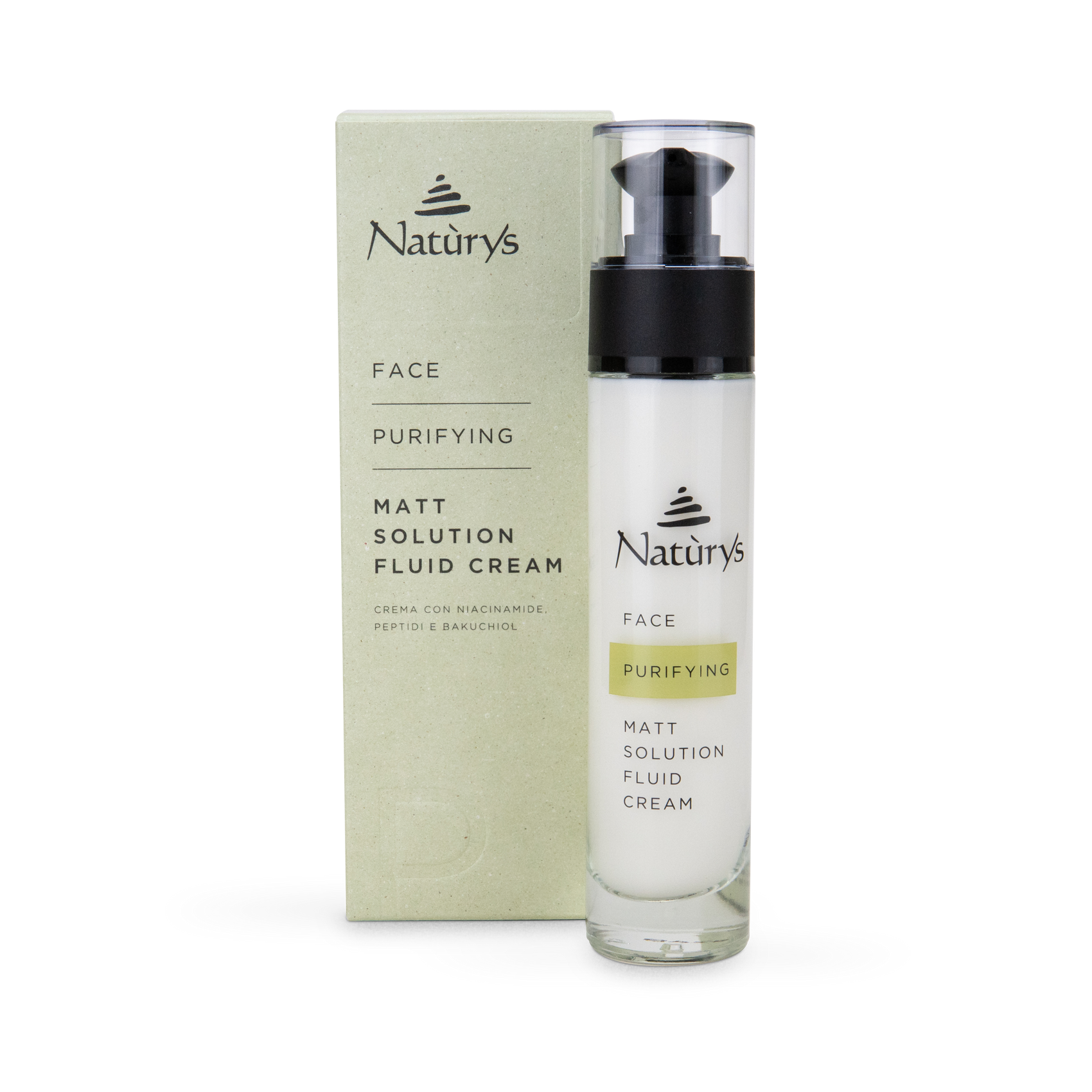 Natùrys Crème Fluide Matifiante Purifiante Visage Certifiée Biologique 50 mL