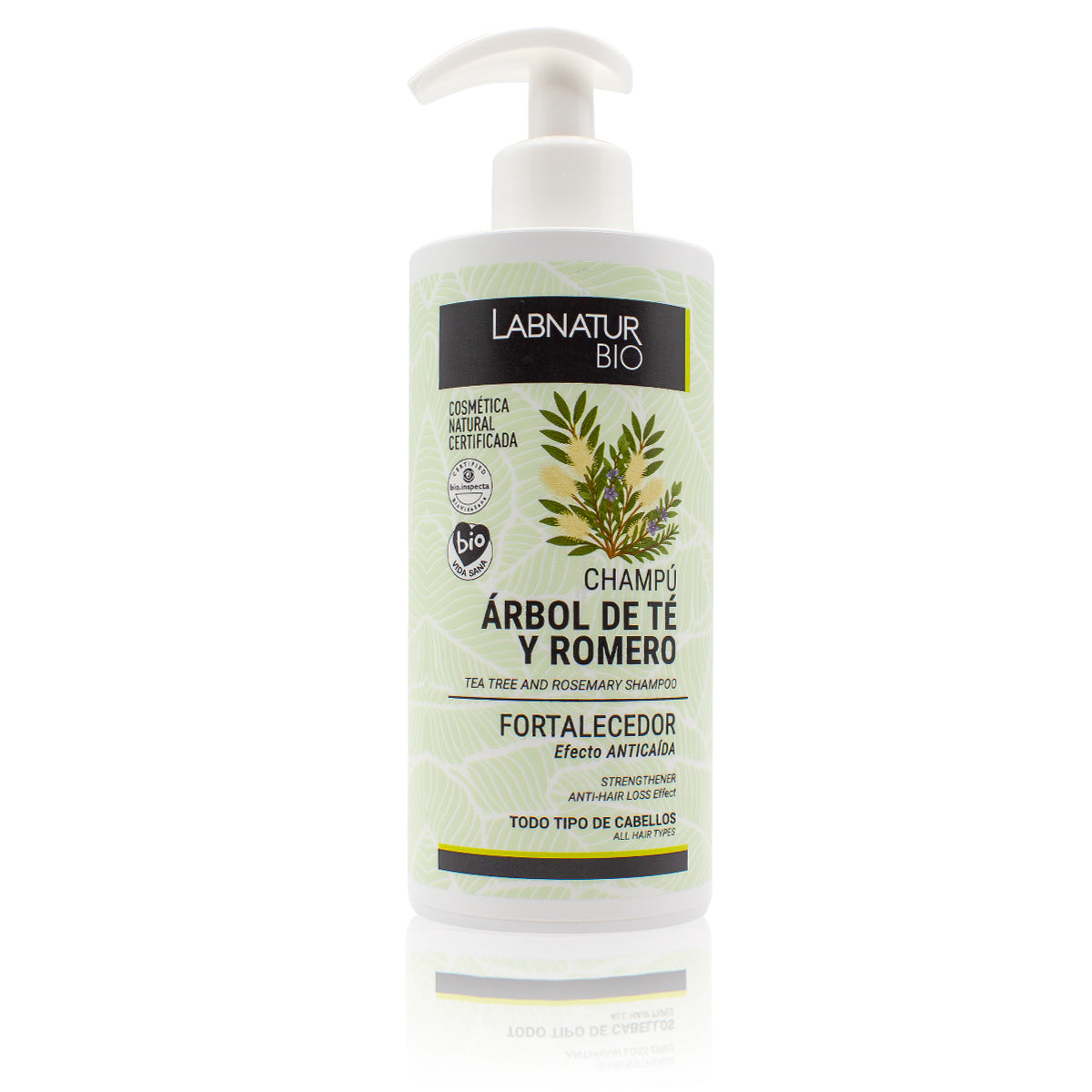 LABNATUR BIO Tea Tree & Rosemary Shampoo Strengthener Anti-Hair Loss All Hair Types Certified Organic 450 mL