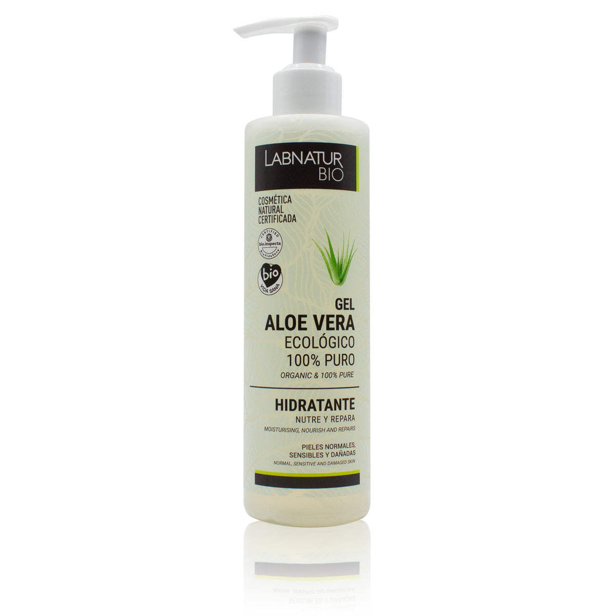 LABNATUR BIO Gel Hydratant, Nourrissant & Réparateur à l'Aloe Vera Certifié Biologique 250 mL