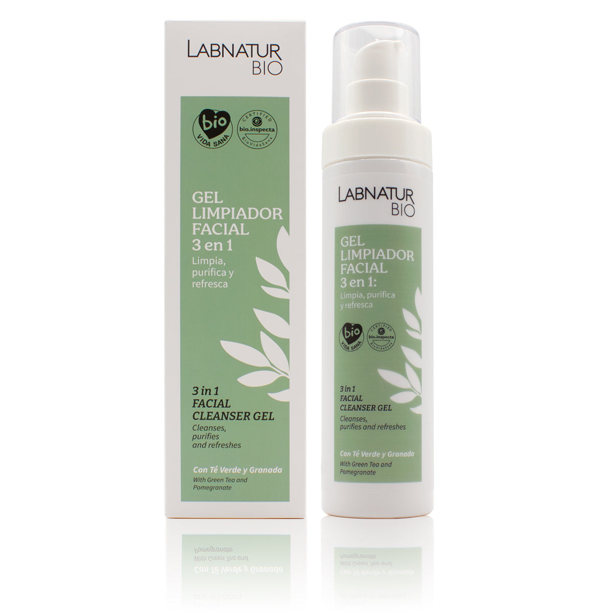 LABNATUR BIO 3 IN 1 FACIAL CLEANSER GEL CERTIFIED NATURAL ORGANIC 150 ML MADE IN SPAIN