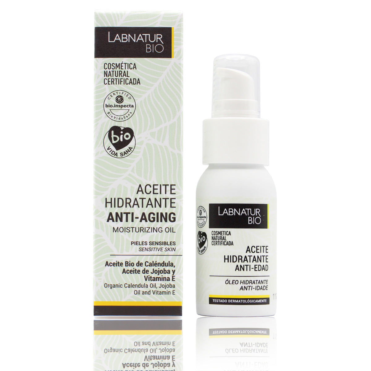 LABNATUR BIO Huile Hydratante Anti-Âge Peaux Sensibles Certifiée Naturelle & Biologique 50 ml