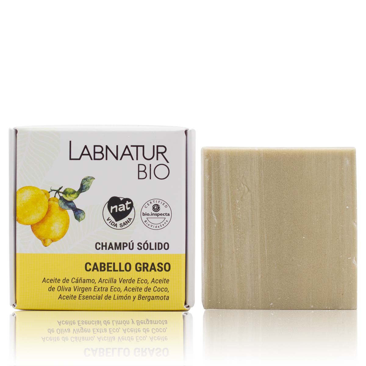 LABNATUR BIO SOLID SHAMPOO OILY HAIR CERTIFIED NATURAL ORGANIC 75 G MADE IN SPAIN
