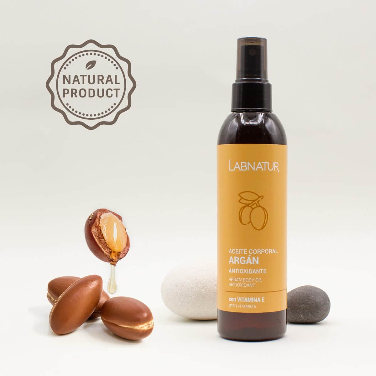 LABNATUR Huile Corporelle Argan Antioxydante Naturelle 200 mL