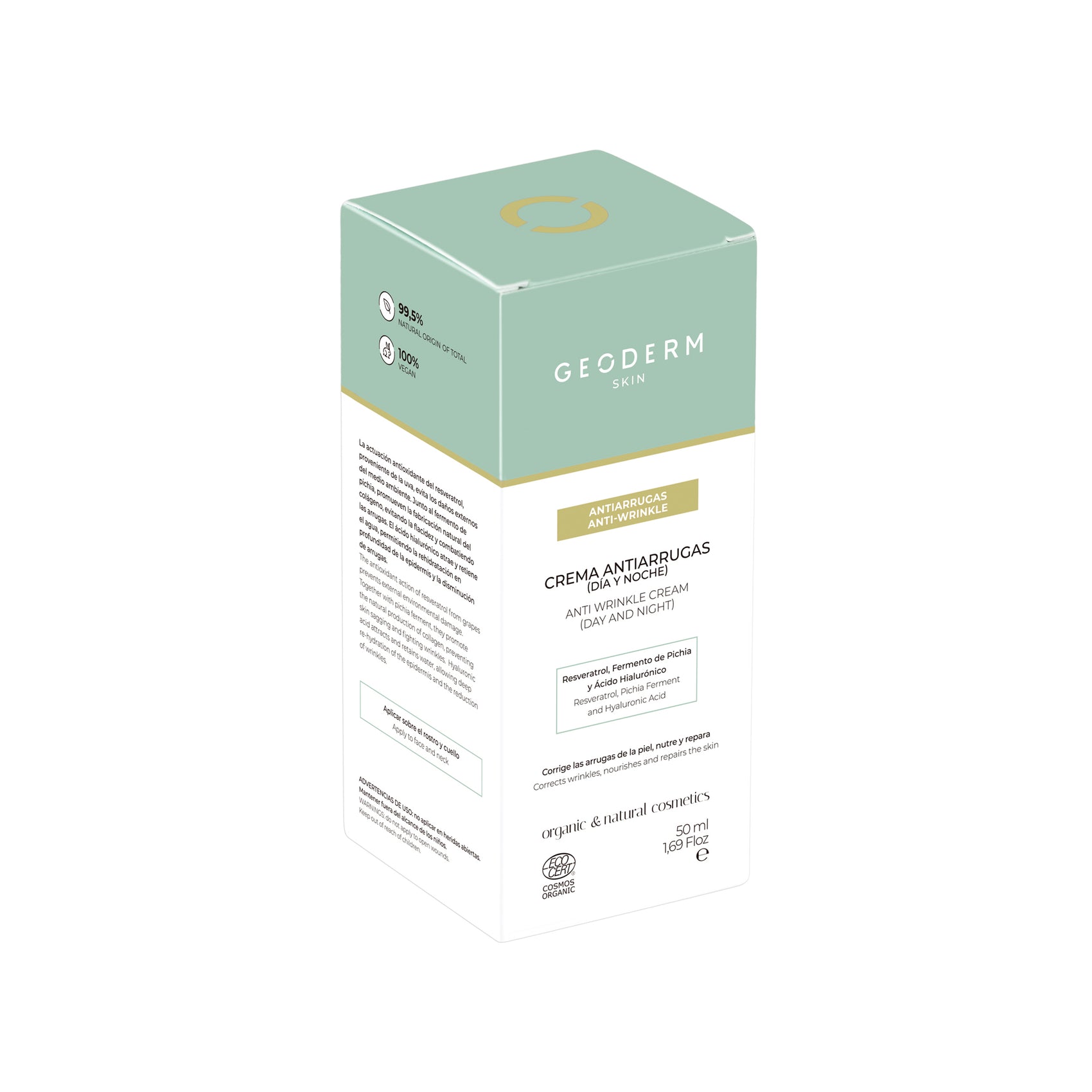 Crème anti-rides jour et nuit certifiée bio GEODERM 50 ml