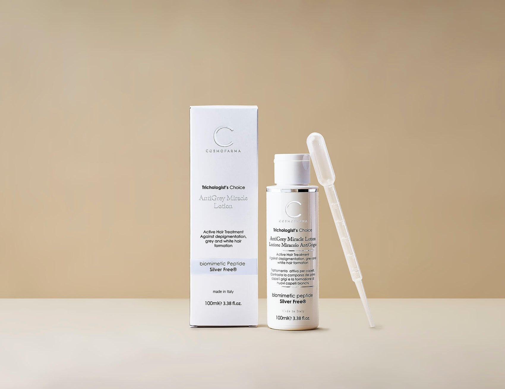 COSMOFARMA ANTI-GREY ACTIVE HAIR TREATMENT LOTION WITH SILVERFREE® 100 ML MADE IN ITALY