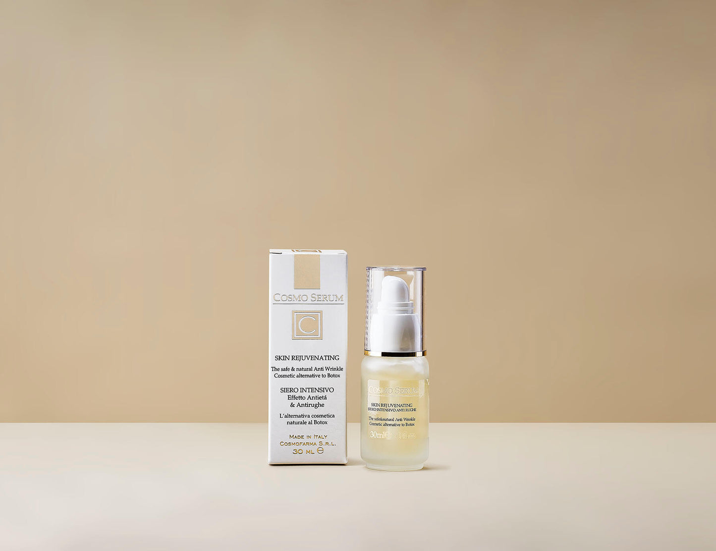 COSMOFARMA SKIN REJUVENATING NATURAL BOTOX-ALTERNATIVE LIFTING & ANTI-AGING FACE SERUM 30 ML MADE IN ITALY