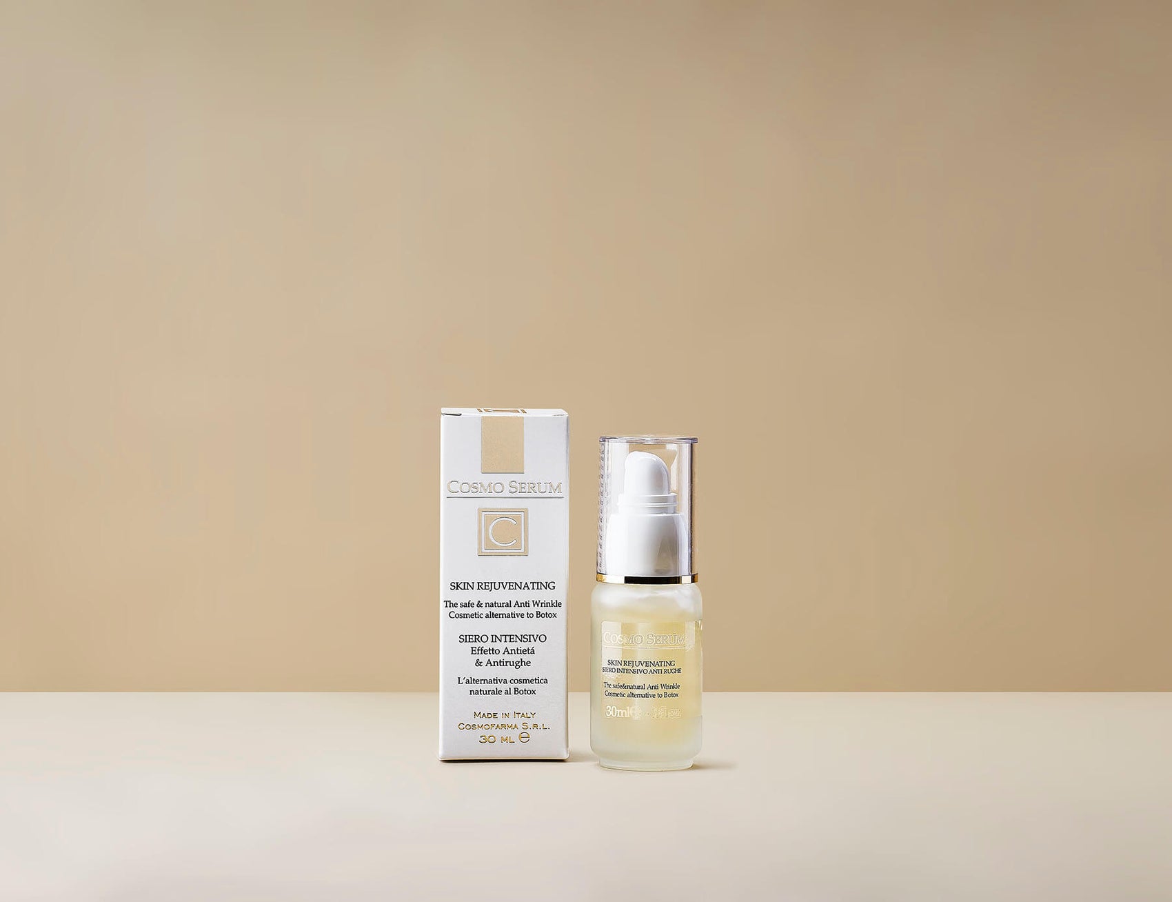 COSMOFARMA SKIN REJUVENATING NATURAL BOTOX-ALTERNATIVE LIFTING & ANTI-AGING FACE SERUM 30 ML MADE IN ITALY