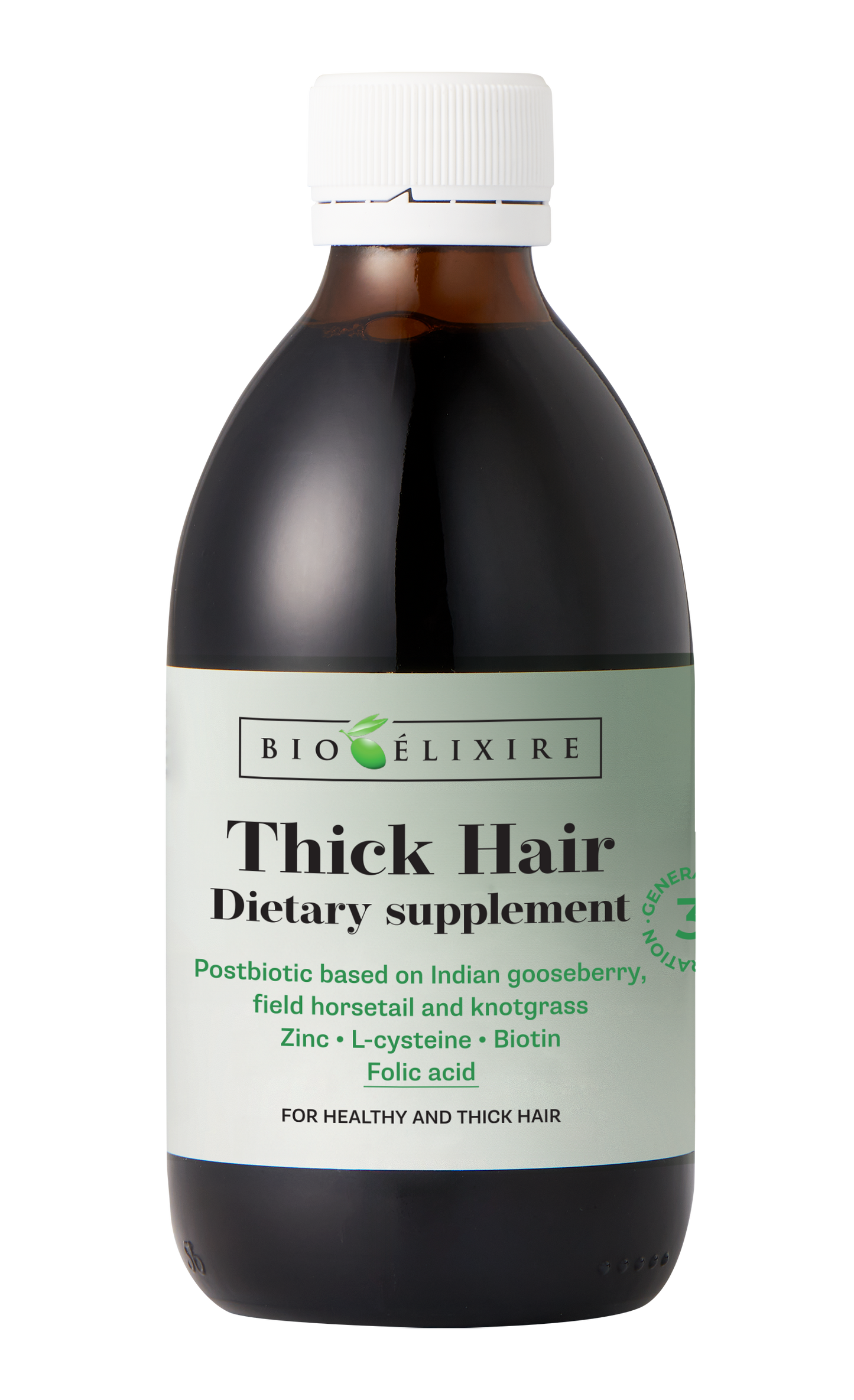 Bioelixire Thick Hair Diet Supplement Certified Natural 300 mL
