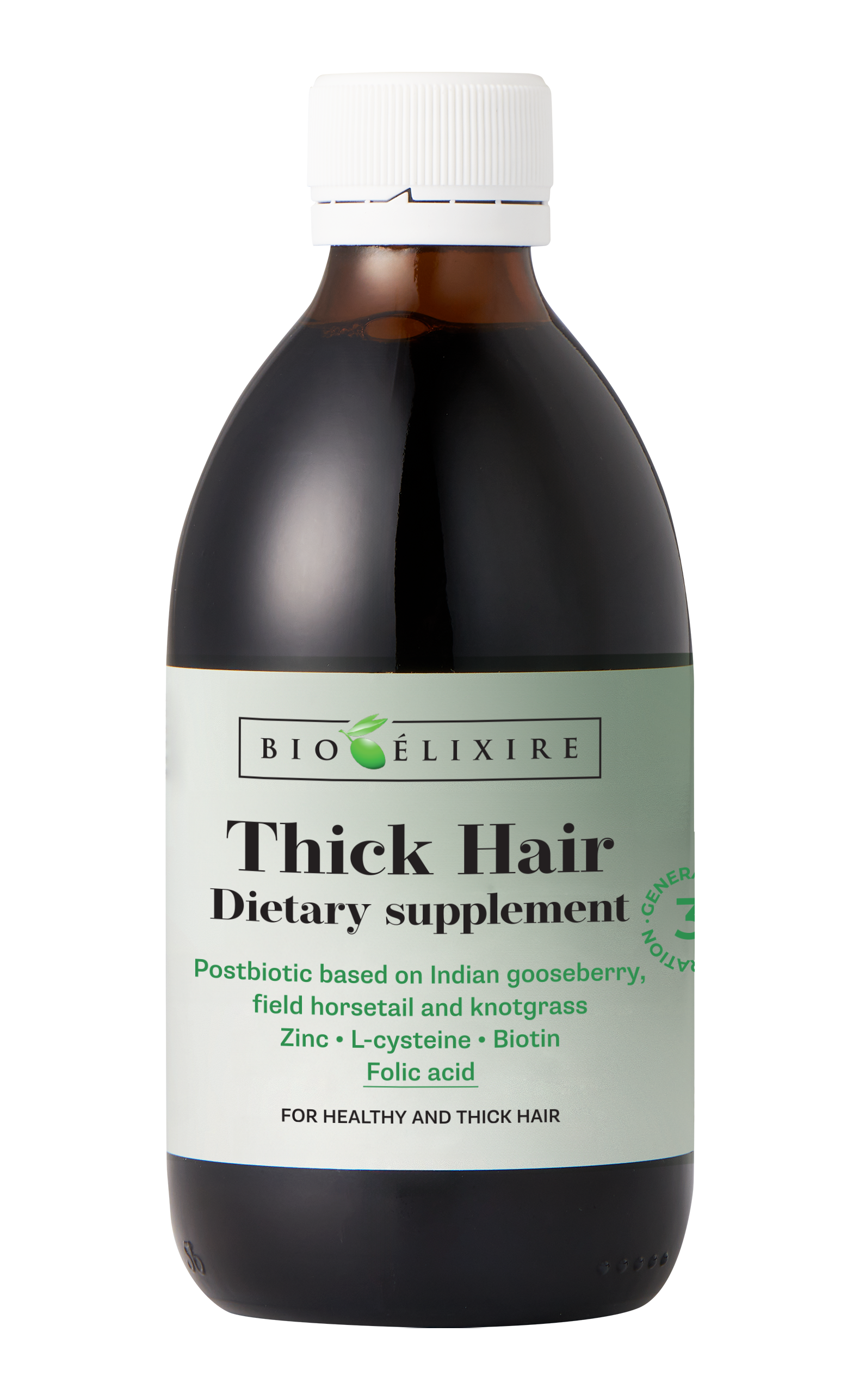 Bioelixire Thick Hair Diet Supplement Certified Natural 300 mL