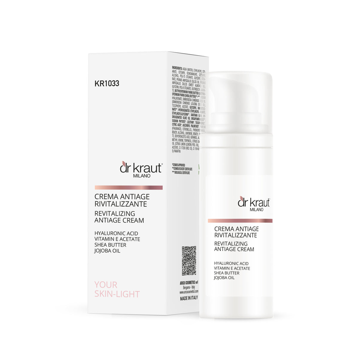 DR. KRAUT MILANO REVITALIZING ANTIAGE CREAM WITH HYALURONIC ACID & VITAMIN E 50 ML MADE IN ITALY