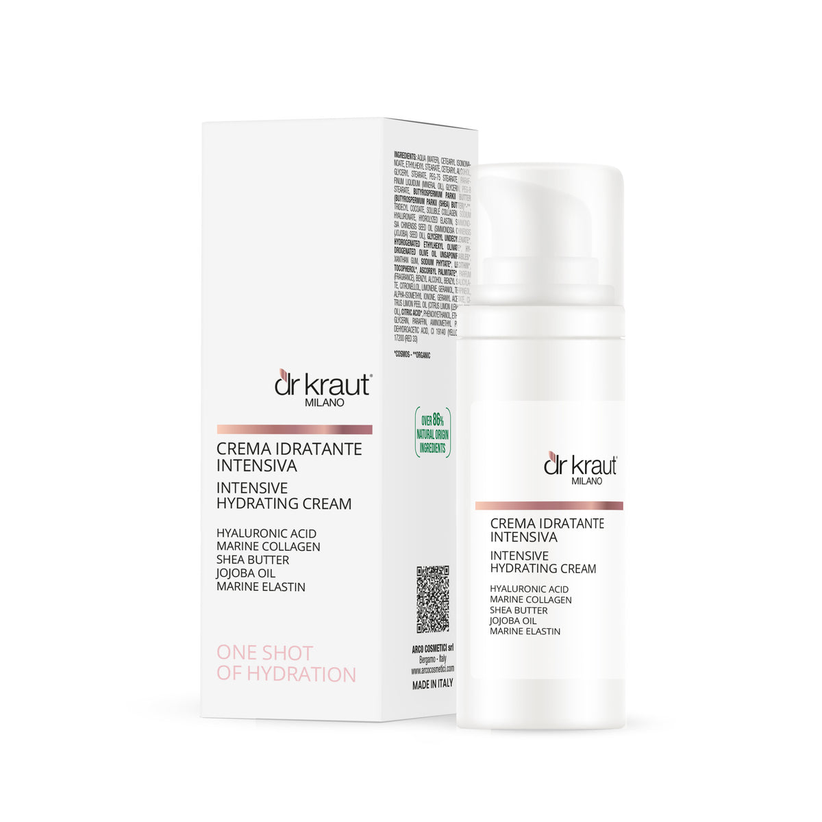 DR. KRAUT MILANO INTENSIVE HYDRATING CREAM WITH HYALURONIC ACID & MARINE COLLAGEN 50 ML MADE IN ITALY