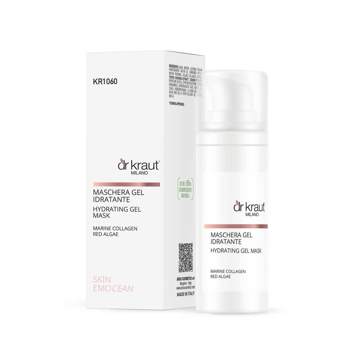 DR. KRAUT MILANO HYDRATING GEL MASK WITH MARINE COLLAGEN & RED ALGAE 50 ML MADE IN ITALY