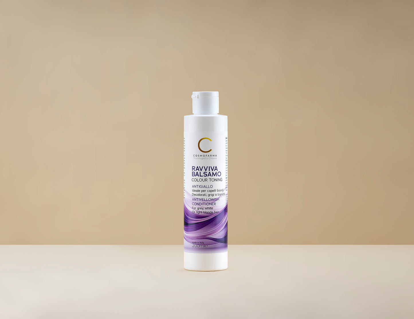 COSMOFARMA RAVVIVA COLOUR TONING ANTI-YELLOW CONDITIONER 200 ML MADE IN ITALY