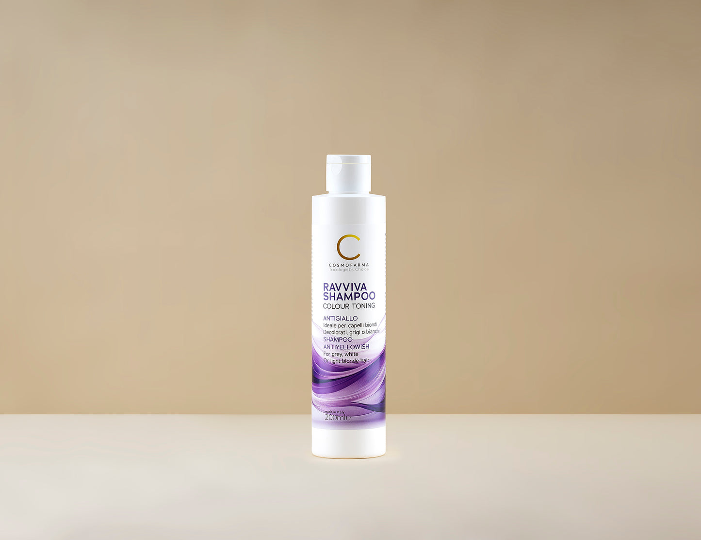 COSMOFARMA RAVVIVA COLOUR TONING ANTI-YELLOW SHAMPOO 200 MADE IN ITALY