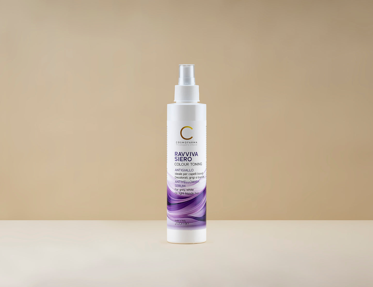 COSMOFARMA RAVVIVA COLOUR TONING ANTI-YELLOW SERUM 200 ML MADE IN ITALY